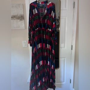 Plaid maxi dress. Never worn.
